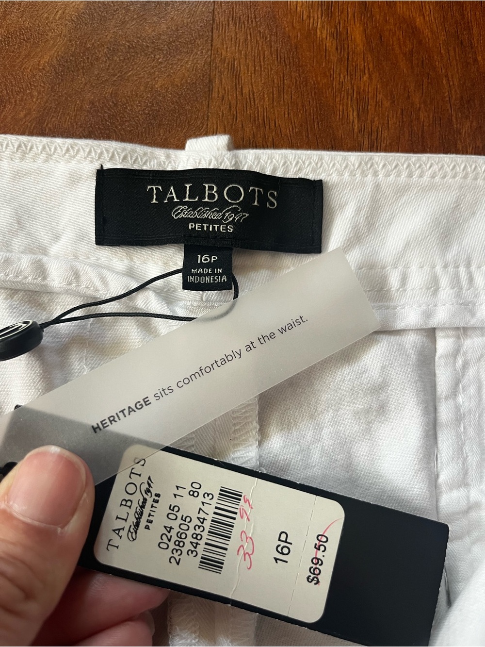 New Talbots White Chino Pants - Picture 4 of 12